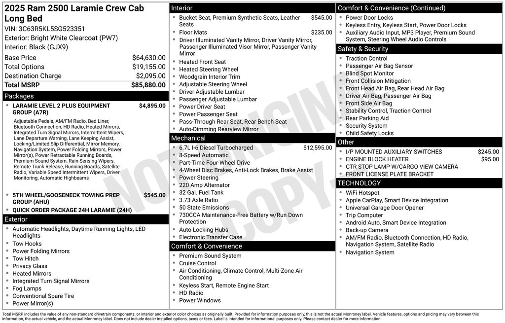 ram ram 2500 pickup 2025 3C63R5KL5SG523351 image ram ram 2500 pickup 2025 3C63R5KL5SG523351 image